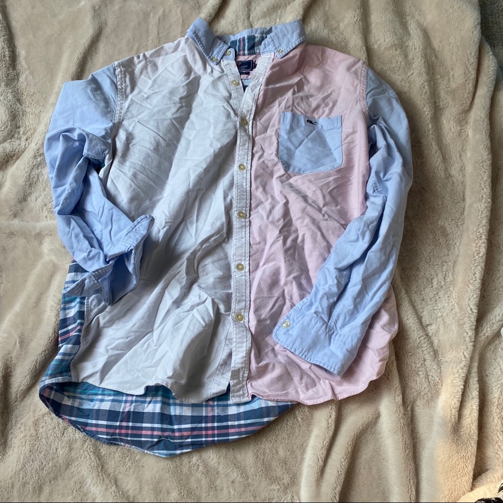 Vineyard Vines mixed plaid Men’s button down shirt